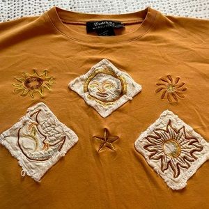 Orange sun t shirt